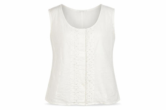 Womens UK Size 12 Minuet White Basic Button-Up