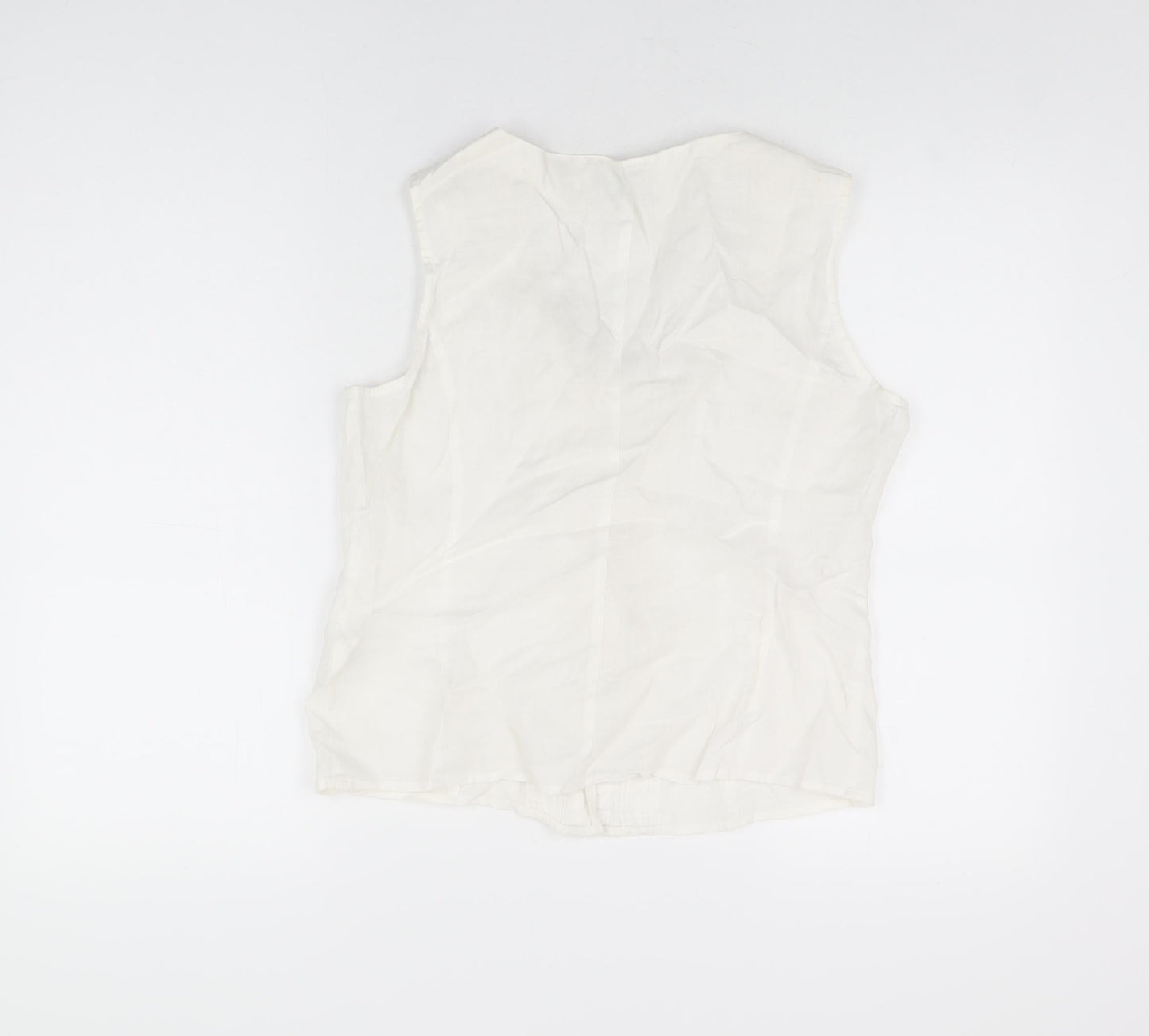 Womens UK Size 12 Minuet White Basic Button-Up