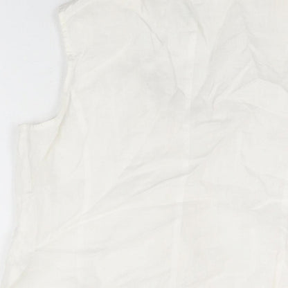 Womens UK Size 12 Minuet White Basic Button-Up