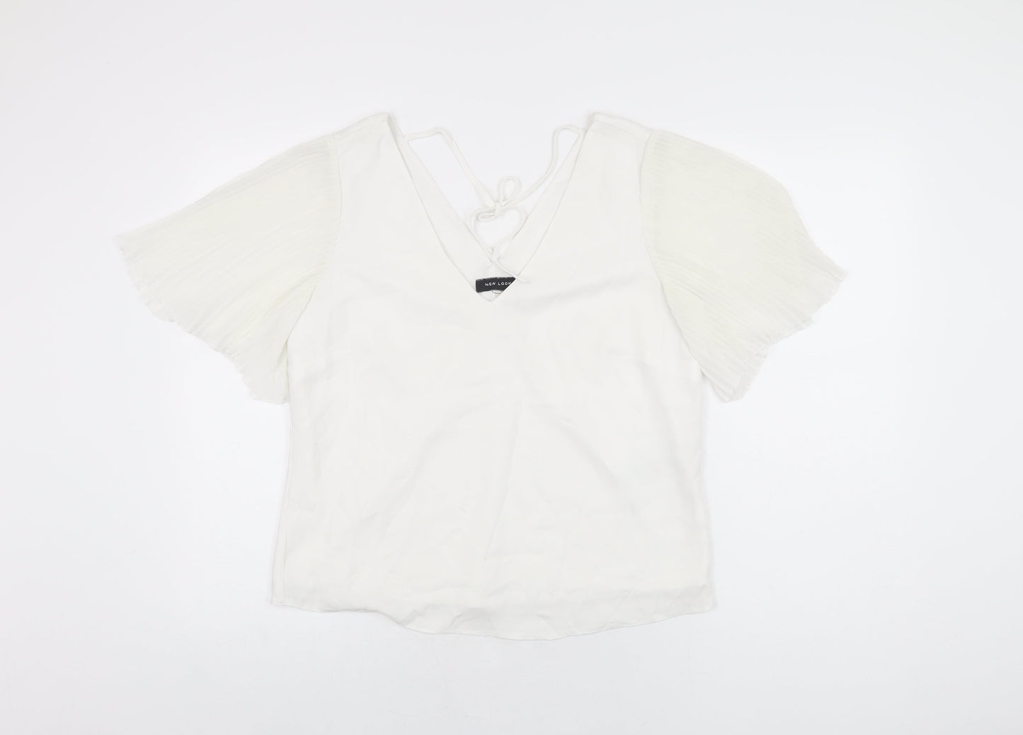 Womens UK Size 12 New Look White Basic Blouse
