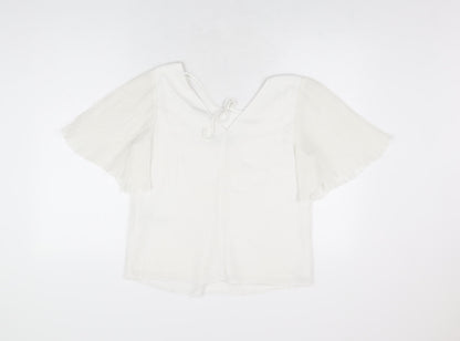 Womens UK Size 12 New Look White Basic Blouse