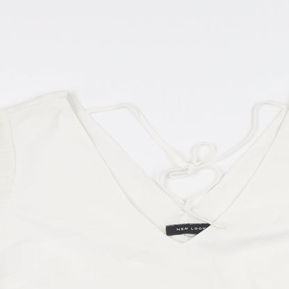 Womens UK Size 12 New Look White Basic Blouse