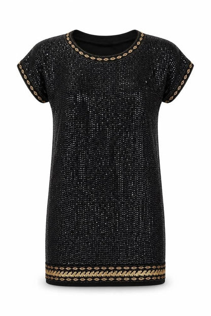 Monsoon Womens Black Polyester Shift Size 12 Round Neck Pullover