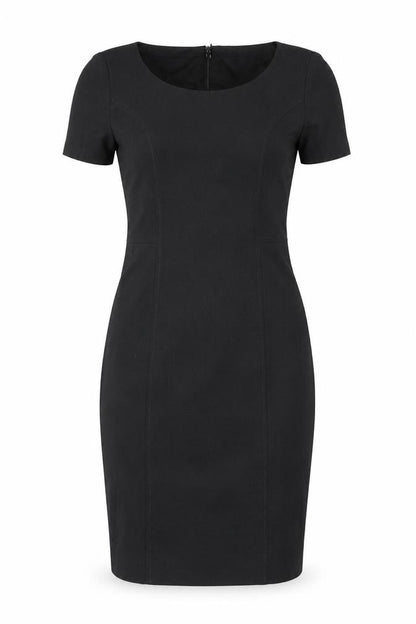 Brook Taverner Womens Black Polyester Bodycon Size 8 Scoop Neck Zip