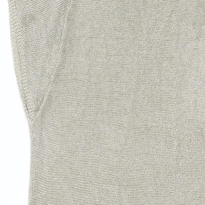 Womens UK Size S Zara Gold Basic T-Shirt