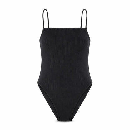 Womens UK Size 10 Topshop One-Piece Black Bodysuit