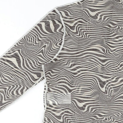 Womens UK Size M H&M Grey Basic T-Shirt