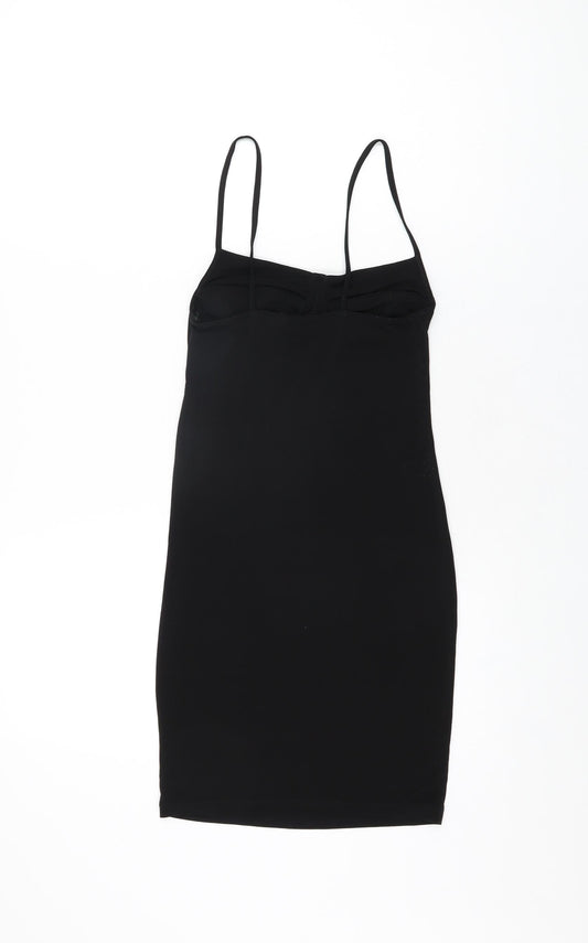 Motel Womens Black Polyester Bodycon Size XS Square Neck Pullover