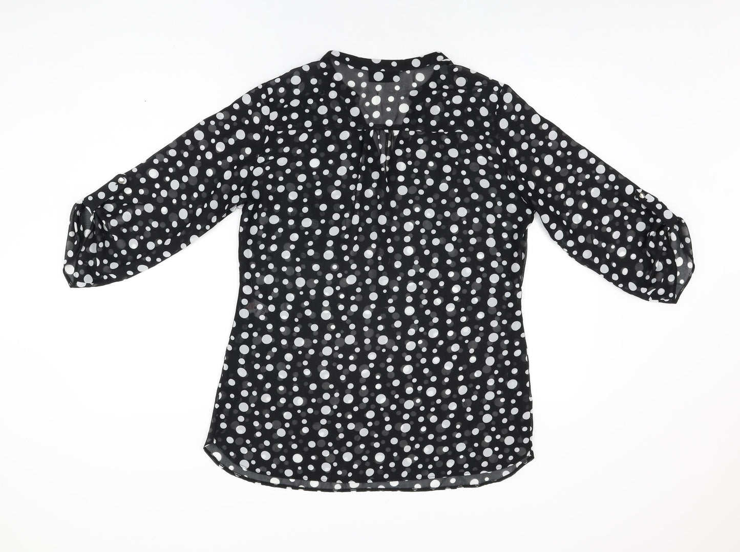 Womens UK Size M Wallis Black Basic Blouse
