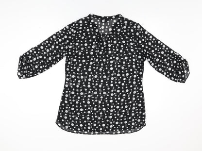 Womens UK Size M Wallis Black Basic Blouse