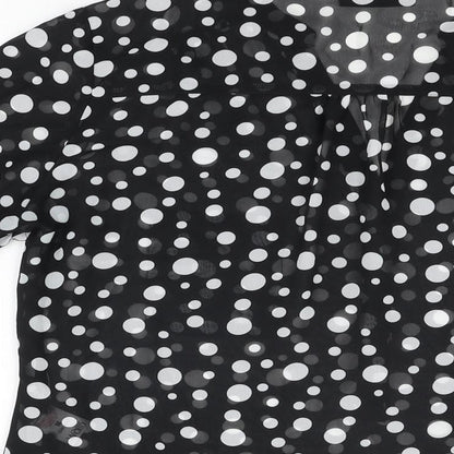 Womens UK Size M Wallis Black Basic Blouse