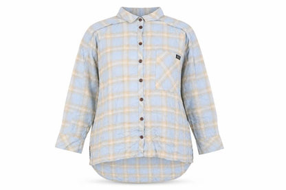 Womens UK Size M Urban Outfitters Blue Basic Button-Up