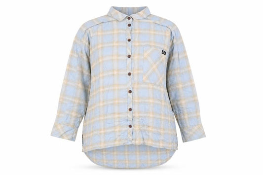 Womens UK Size M Urban Outfitters Blue Basic Button-Up