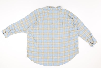 Womens UK Size M Urban Outfitters Blue Basic Button-Up