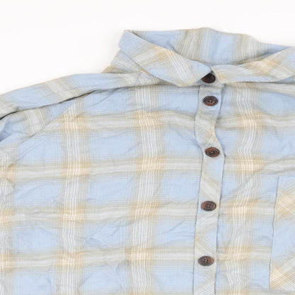 Womens UK Size M Urban Outfitters Blue Basic Button-Up
