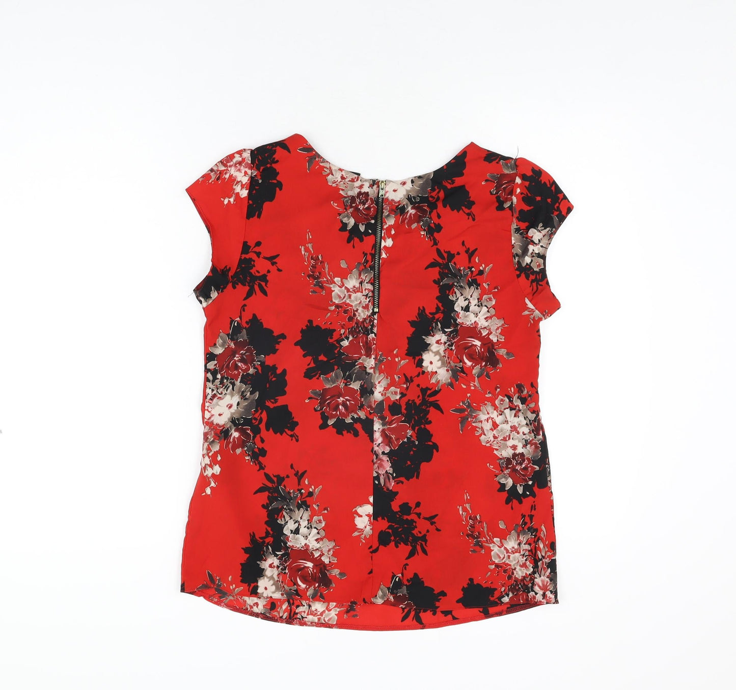 Womens UK Size 10 Wallis Red Basic Blouse