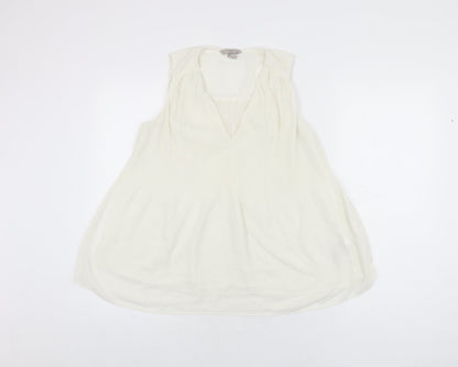Womens UK Size S H&M Ivory Basic Blouse