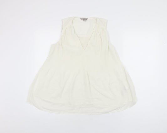 Womens UK Size S H&M Ivory Basic Blouse