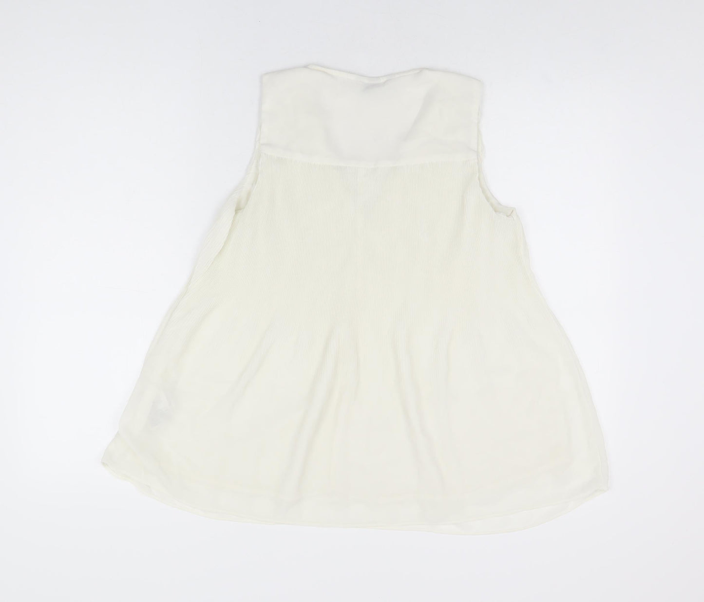 Womens UK Size S H&M Ivory Basic Blouse