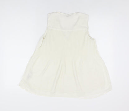 Womens UK Size S H&M Ivory Basic Blouse