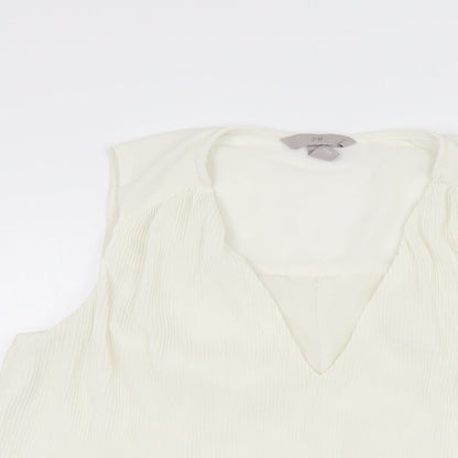 Womens UK Size S H&M Ivory Basic Blouse
