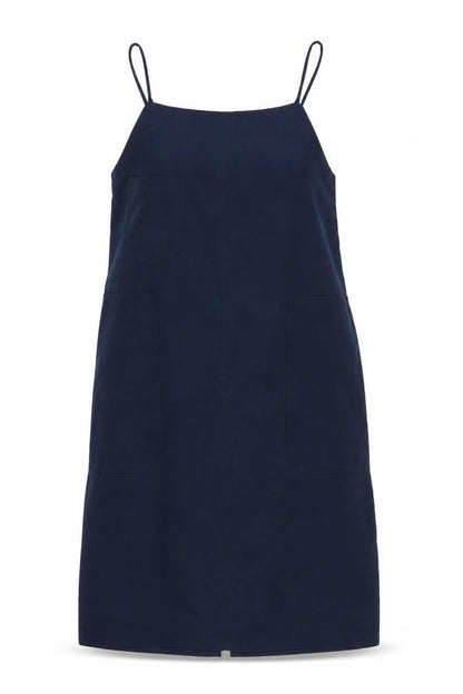 Monki Womens Blue Polyester Shift Size M Square Neck Pullover