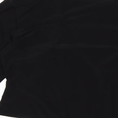 PRETTYLITTLETHING Womens Black Polyester Bodysuit One-Piece Size 16 Snap