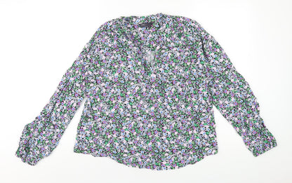 Womens UK Size 8 Marks and Spencer Multicoloured Basic Blouse