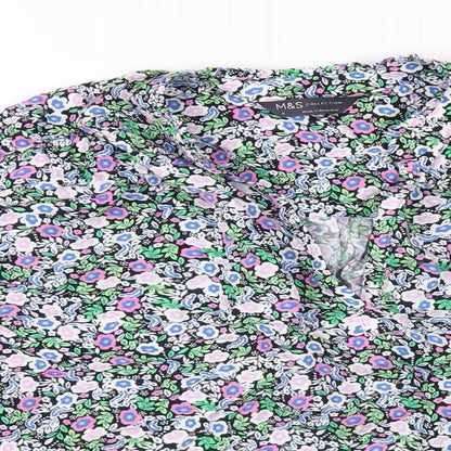 Womens UK Size 8 Marks and Spencer Multicoloured Basic Blouse