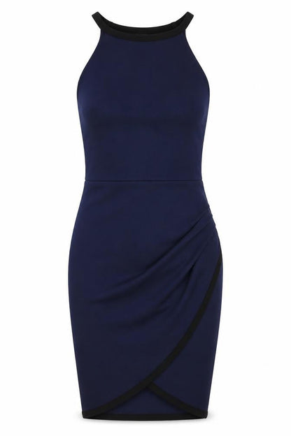 River Island Womens Blue Polyester Bodycon Size 8 Round Neck Pullover