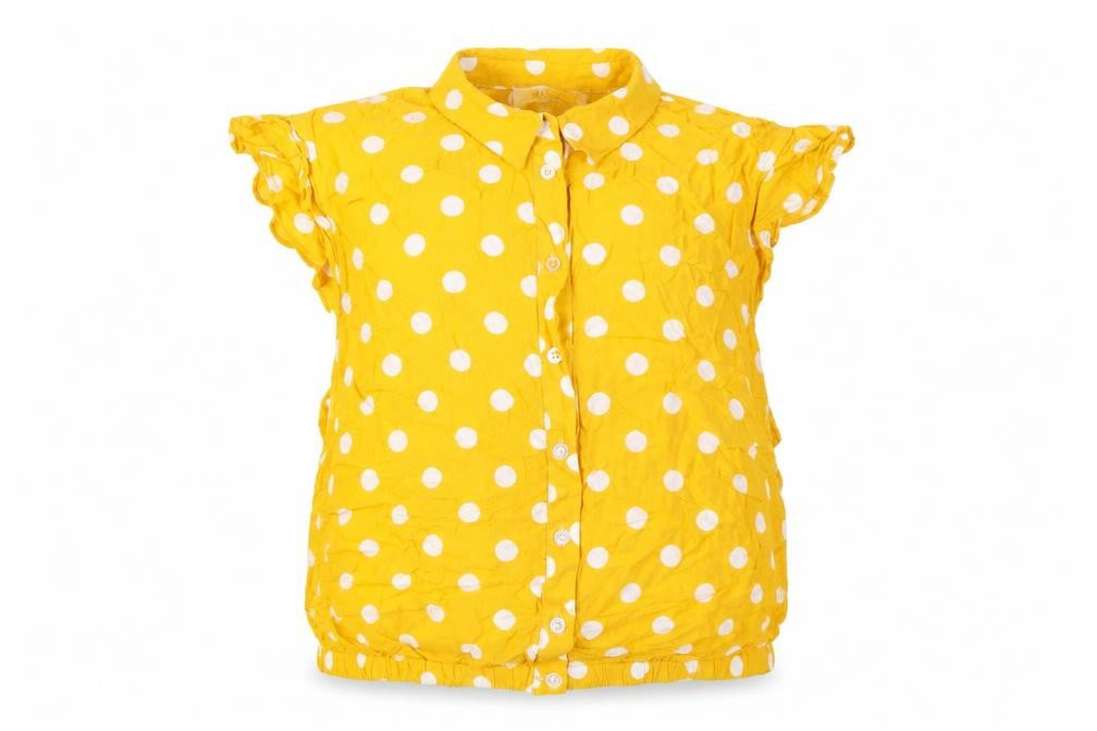 Womens UK Size 14 Oasis Yellow Basic Button-Up