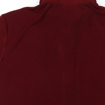 Together Womens Red Polyester Basic Polo Size 16 Collared