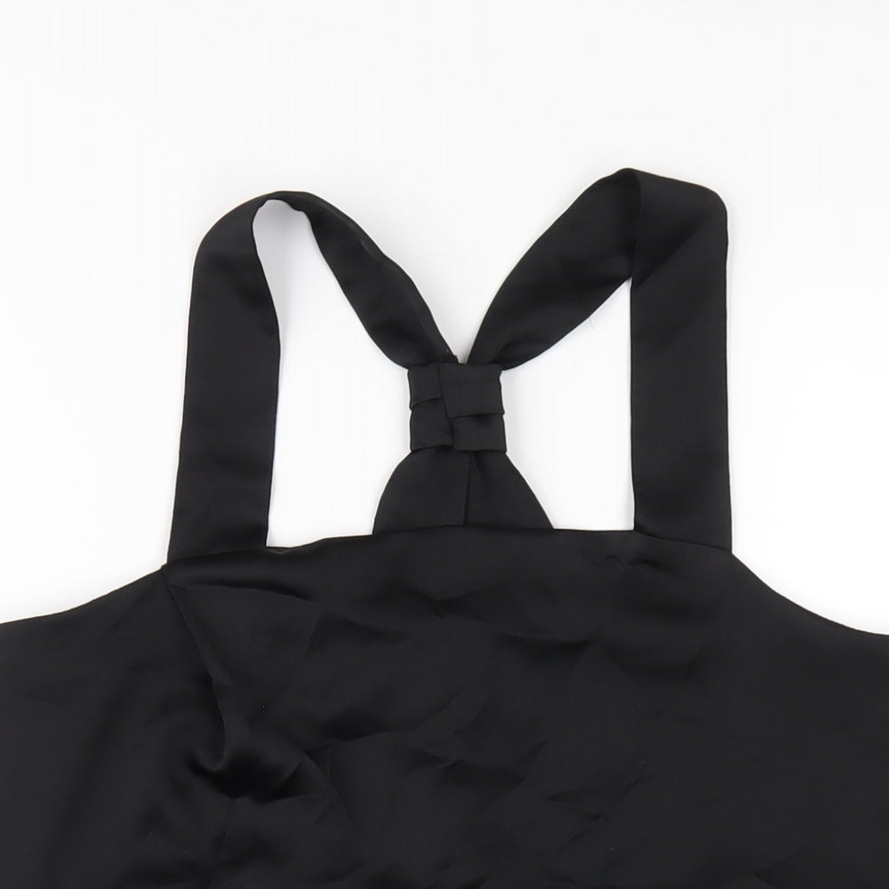Womens UK Size 10 River Island Black Basic T-Shirt
