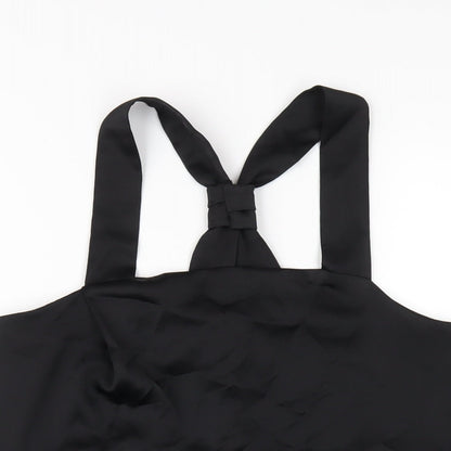 Womens UK Size 10 River Island Black Basic T-Shirt