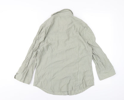 Womens UK Size 14 BHS Green Basic Button-Up