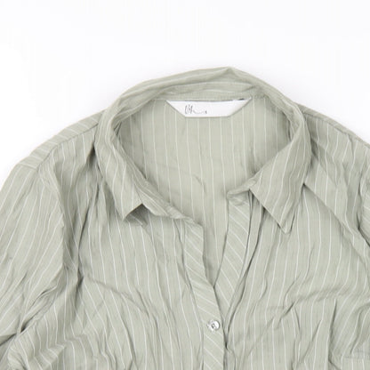 Womens UK Size 14 BHS Green Basic Button-Up