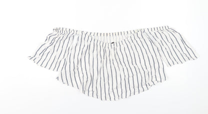 Womens UK Size L Pull&Bear White Basic T-Shirt
