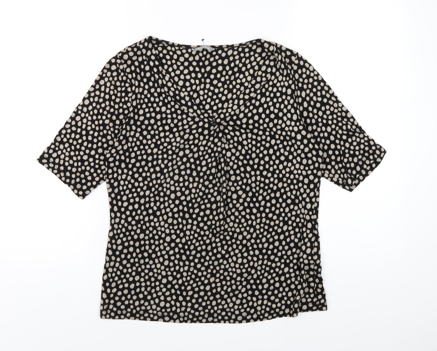 Womens UK Size 14 Marks and Spencer Black Basic T-Shirt