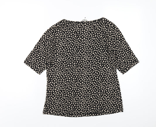 Womens UK Size 14 Marks and Spencer Black Basic T-Shirt