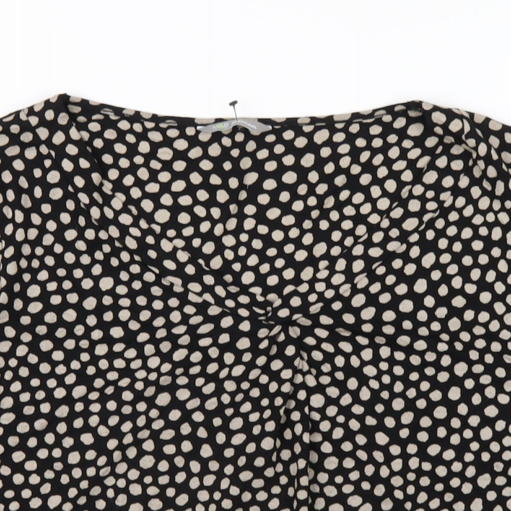Womens UK Size 14 Marks and Spencer Black Basic T-Shirt