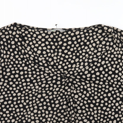 Womens UK Size 14 Marks and Spencer Black Basic T-Shirt