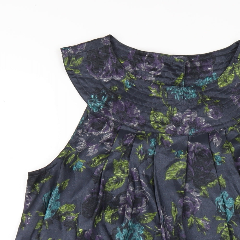 Womens UK Size 10 Topshop Multicoloured Basic Blouse
