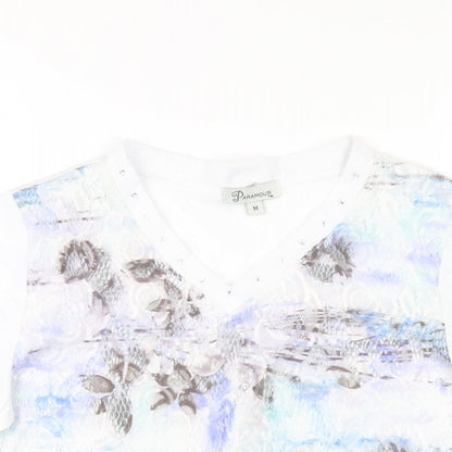 Womens UK Size M Paramour White Basic T-Shirt