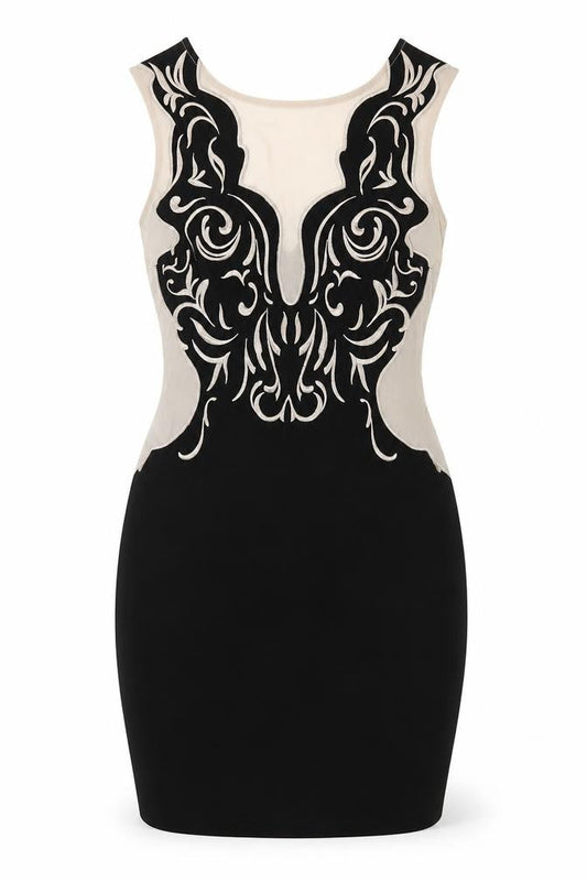 Lipsy Womens Black Polyester Bodycon Size 8 Boat Neck Zip