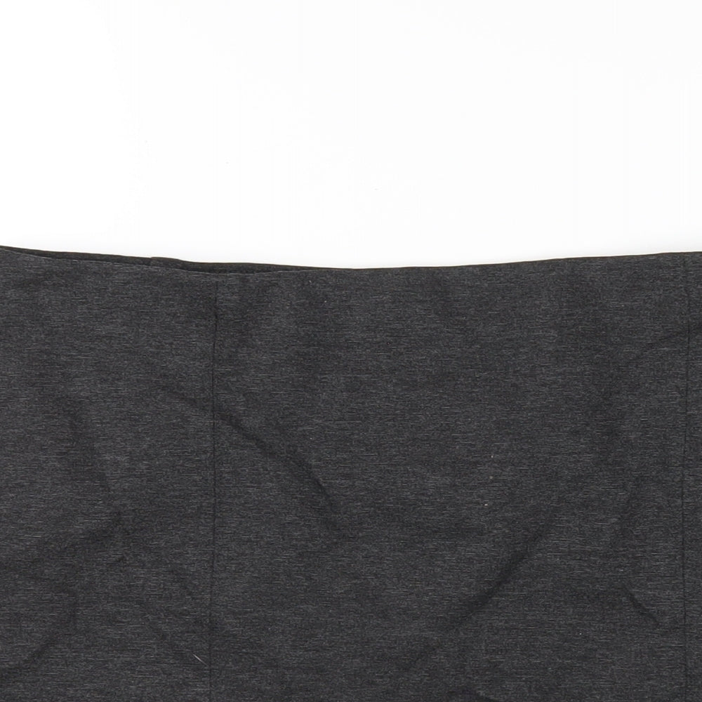 Marks and Spencer Womens Grey Viscose A-Line Skirt Size 12
