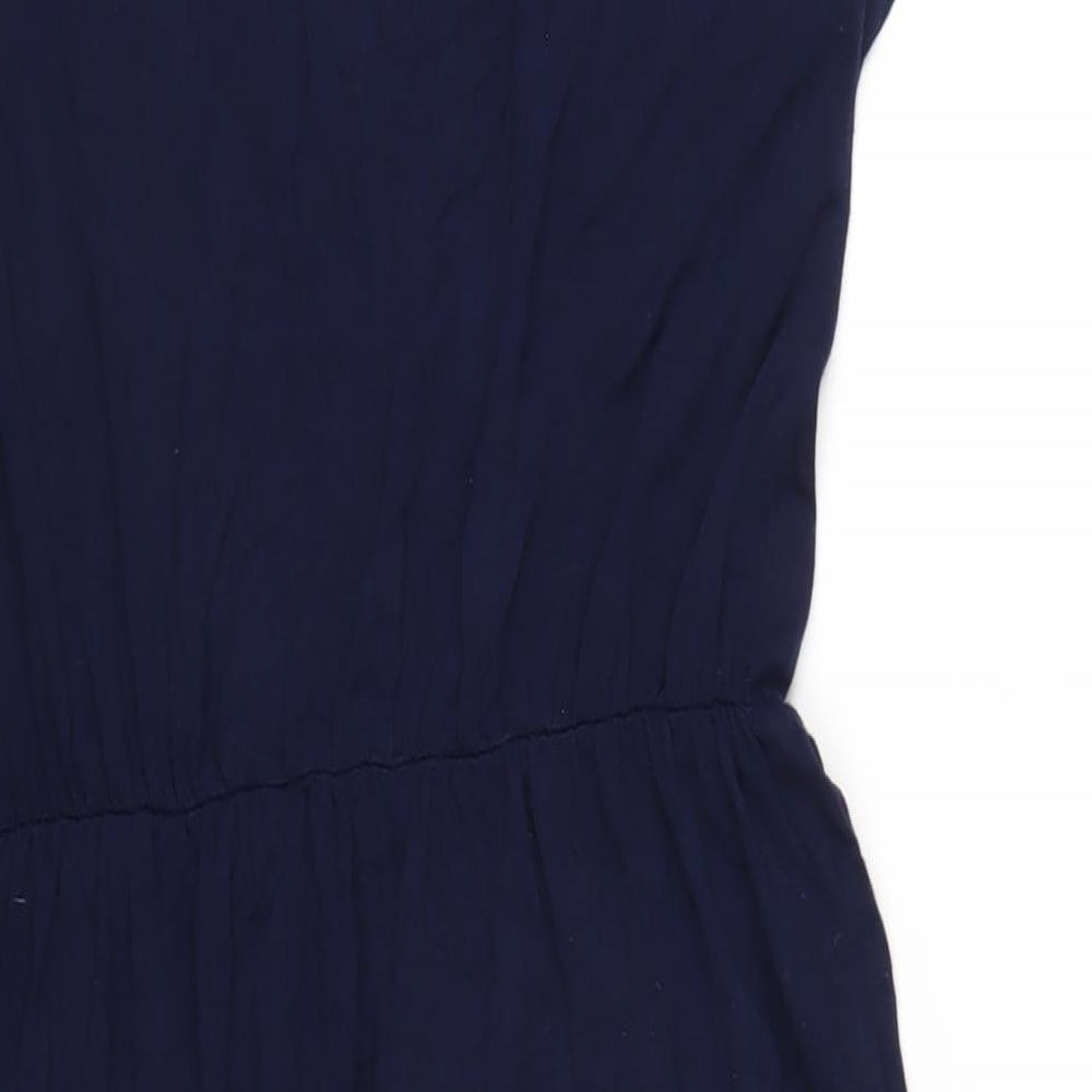 Dorothy Perkins Womens Blue Viscose A-Line Size 12 Round Neck Pullover