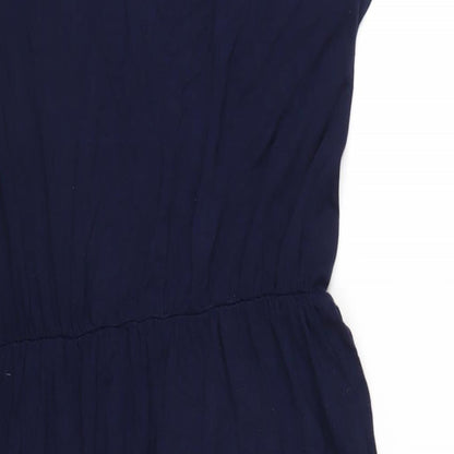 Dorothy Perkins Womens Blue Viscose A-Line Size 12 Round Neck Pullover