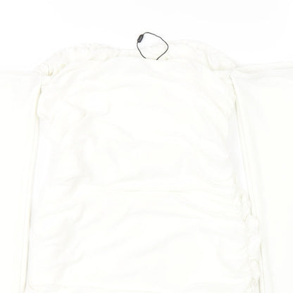 Femme Luxe Womens White Polyester Bodycon Size 6 Off the Shoulder Pullover