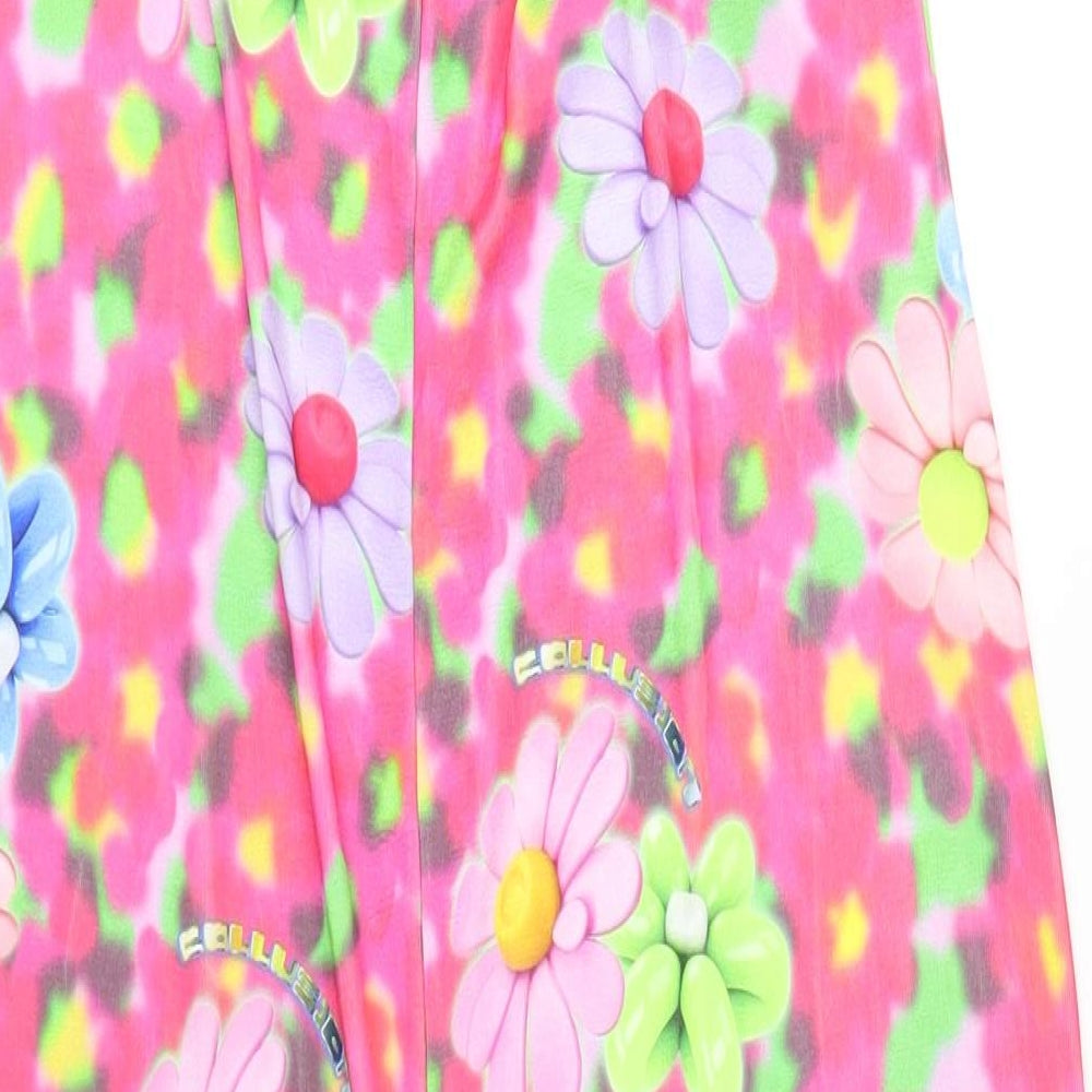 COLLUSION Womens Multicoloured Geometric Polyester A-Line Size 18 Cowl Neck Pullover