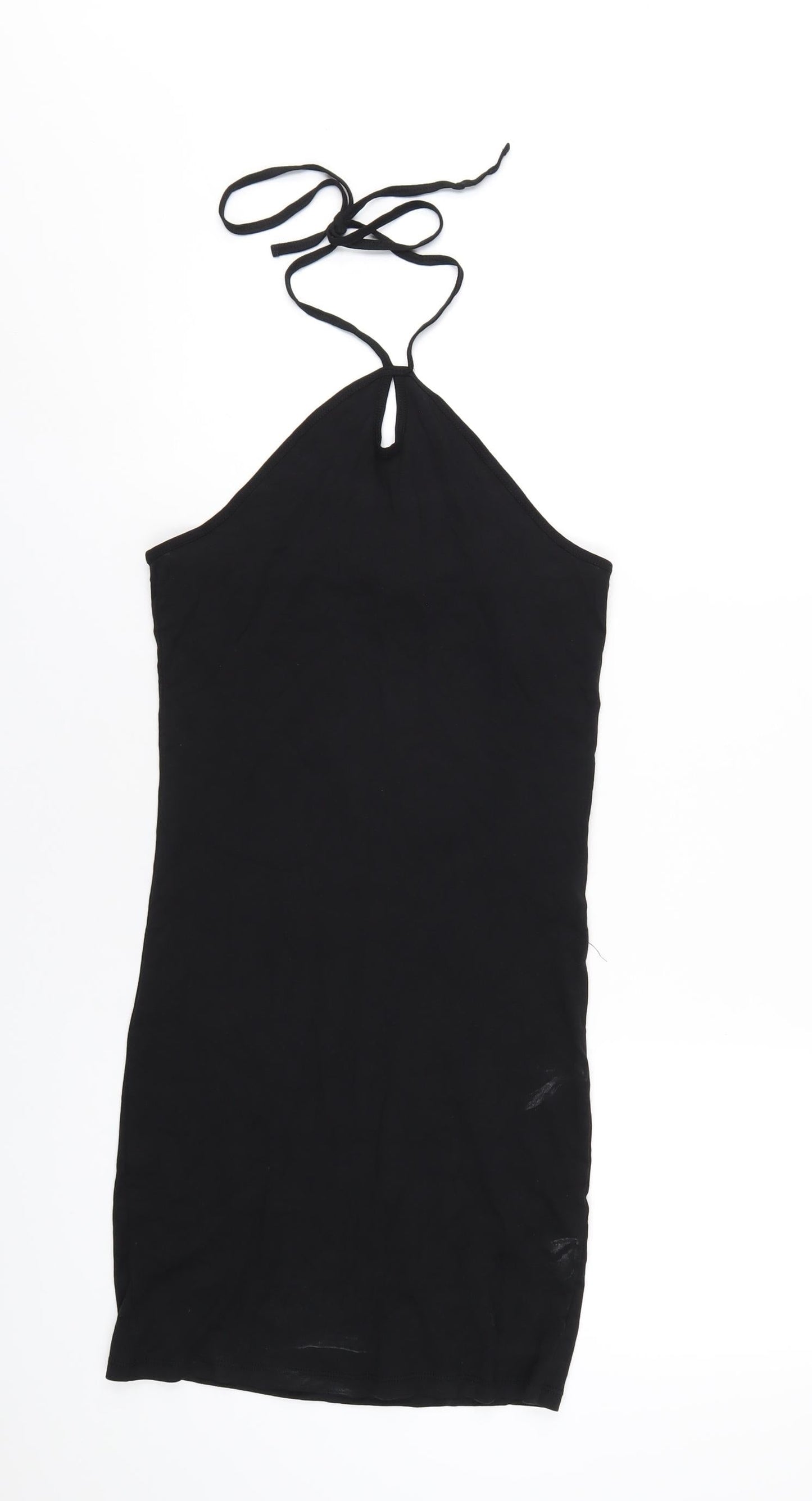 Only Womens Black Cotton Bodycon Size M Halter Pullover
